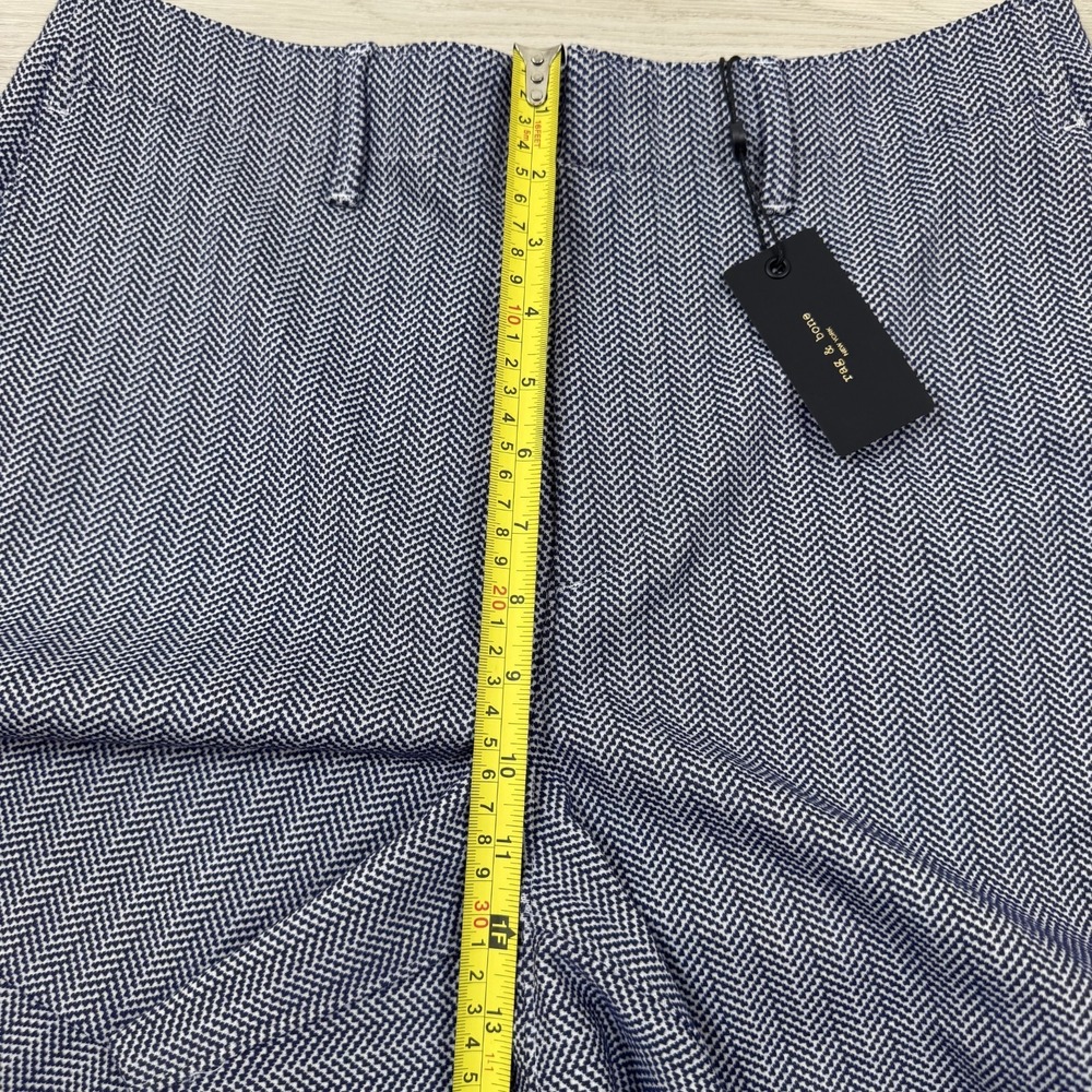 Rag & Bone Elvy Chevron Shorts Womens 10 Navy $298 - Picture 11 of 12